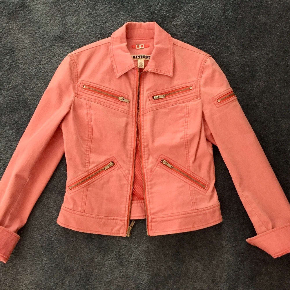 Vintage EXPRESS Biker Zipper Jacket  *HOT*